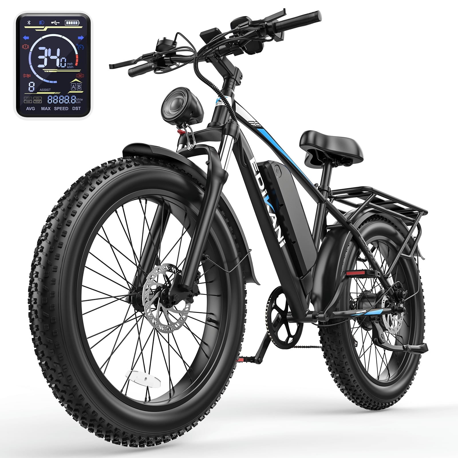 EDIKANI ED-S01 Fat Tire Electric Bike-6
