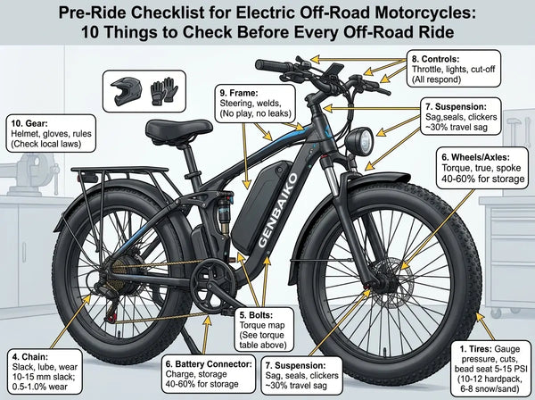 The Off-Road Electric Dirt Bike Pre-Ride Checklist: 10 Checks Before Every Trail Ride