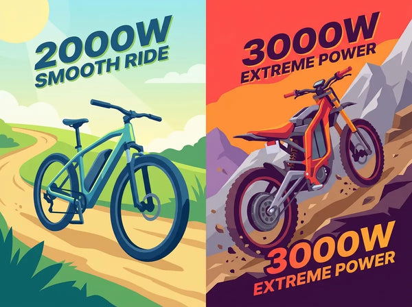 2000W vs 3000W Off-Road Electric Bike: Real Trail Differences