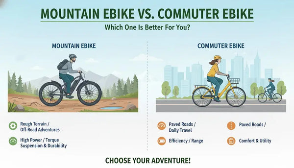 Mountain ebike vs commuter ebike, which one is better for you?