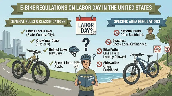 What are the regulations for riding electric bikes on Labor Day in United States?