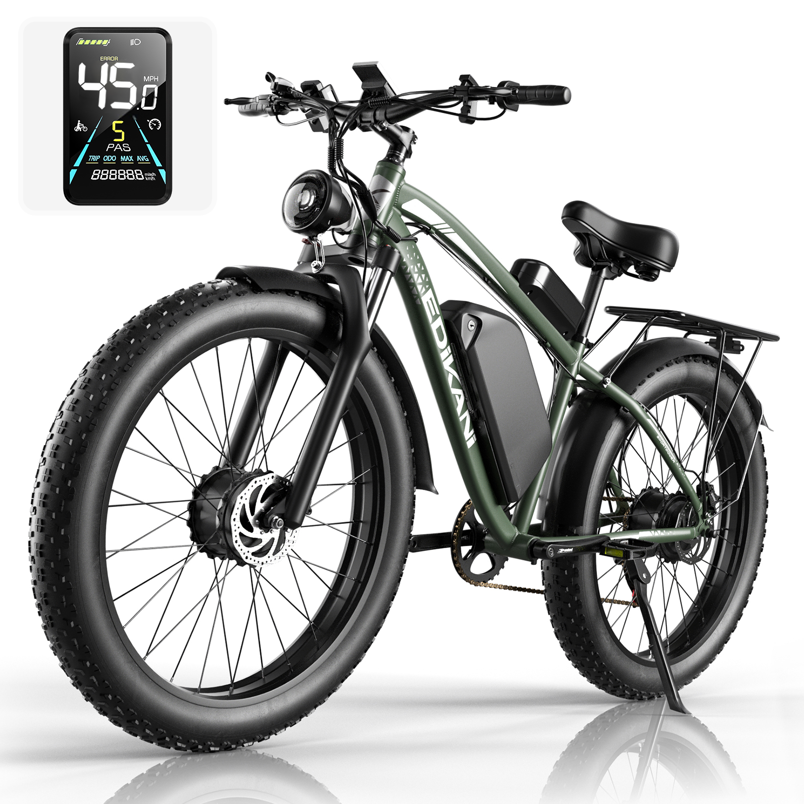 EDIKANI ED-SN01 3000W Peak Dual Motor Fat Tire Electric Bike