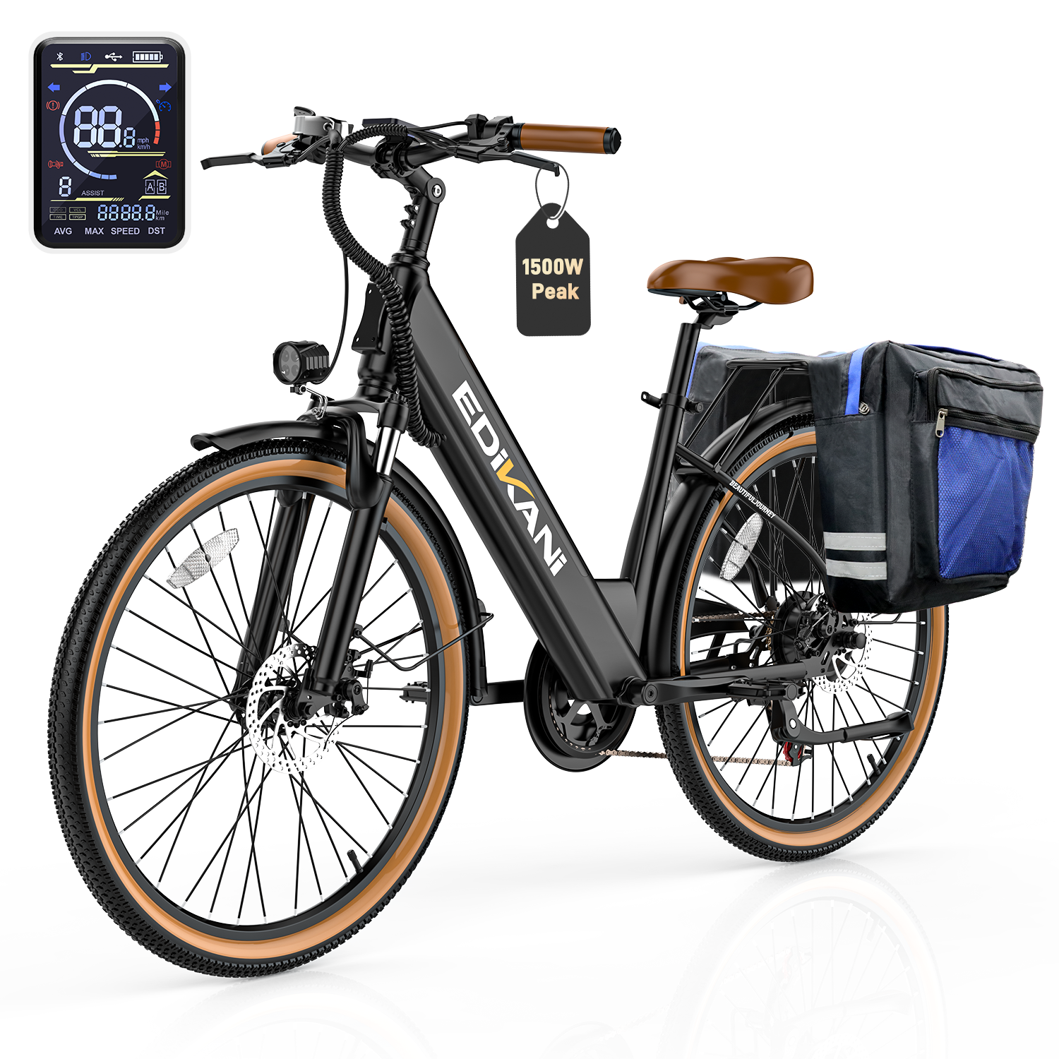 EDIKANI ED-M02 1500W Peak Moter Mountain Electric Bike