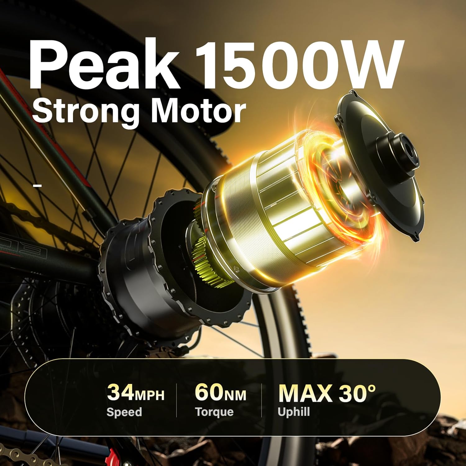 EDIKANI ED-MA01 1500W Peak Motor Mountain Electric Bike