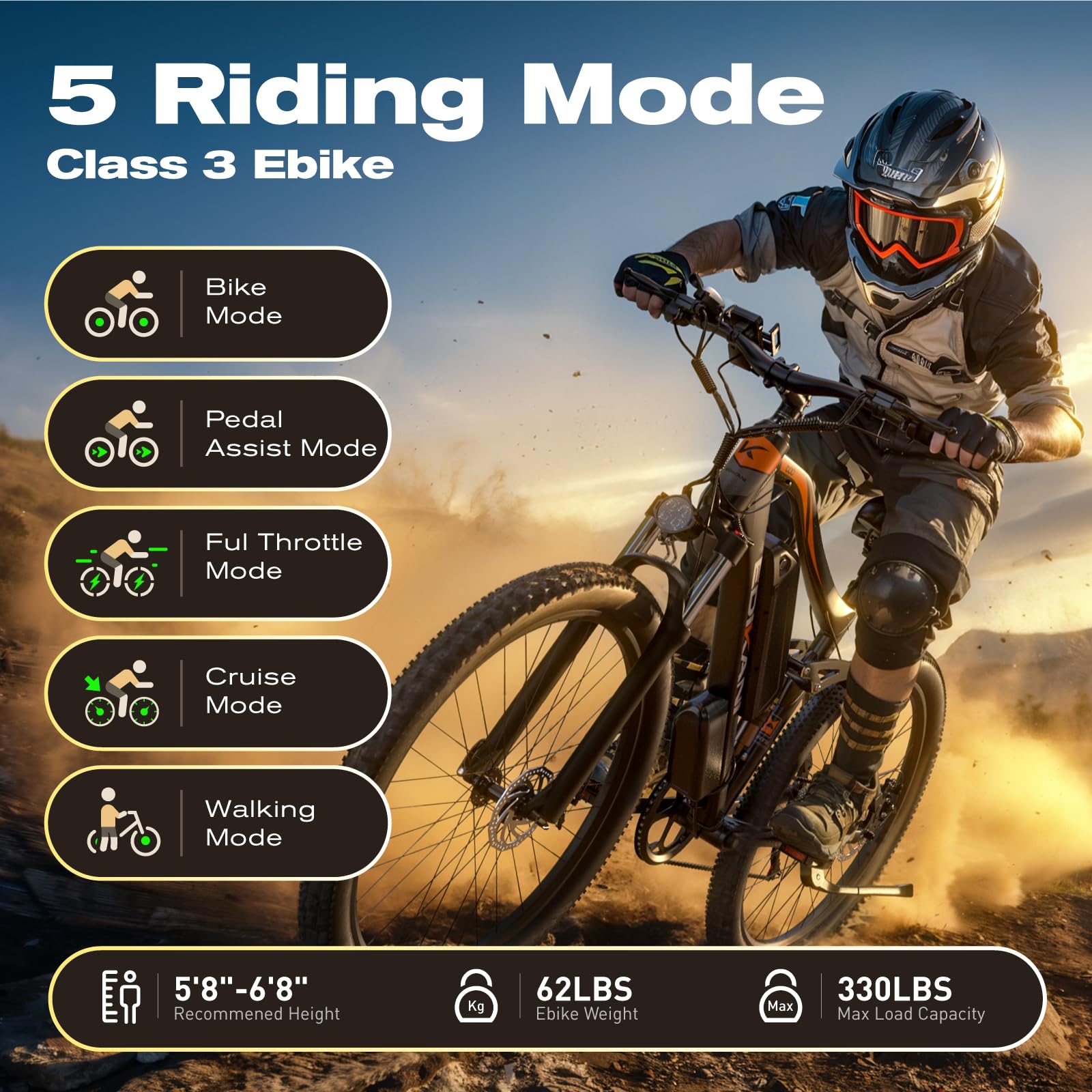 EDIKANI ED-ST01 1500W Peak Motor Mountain Electric Bike
