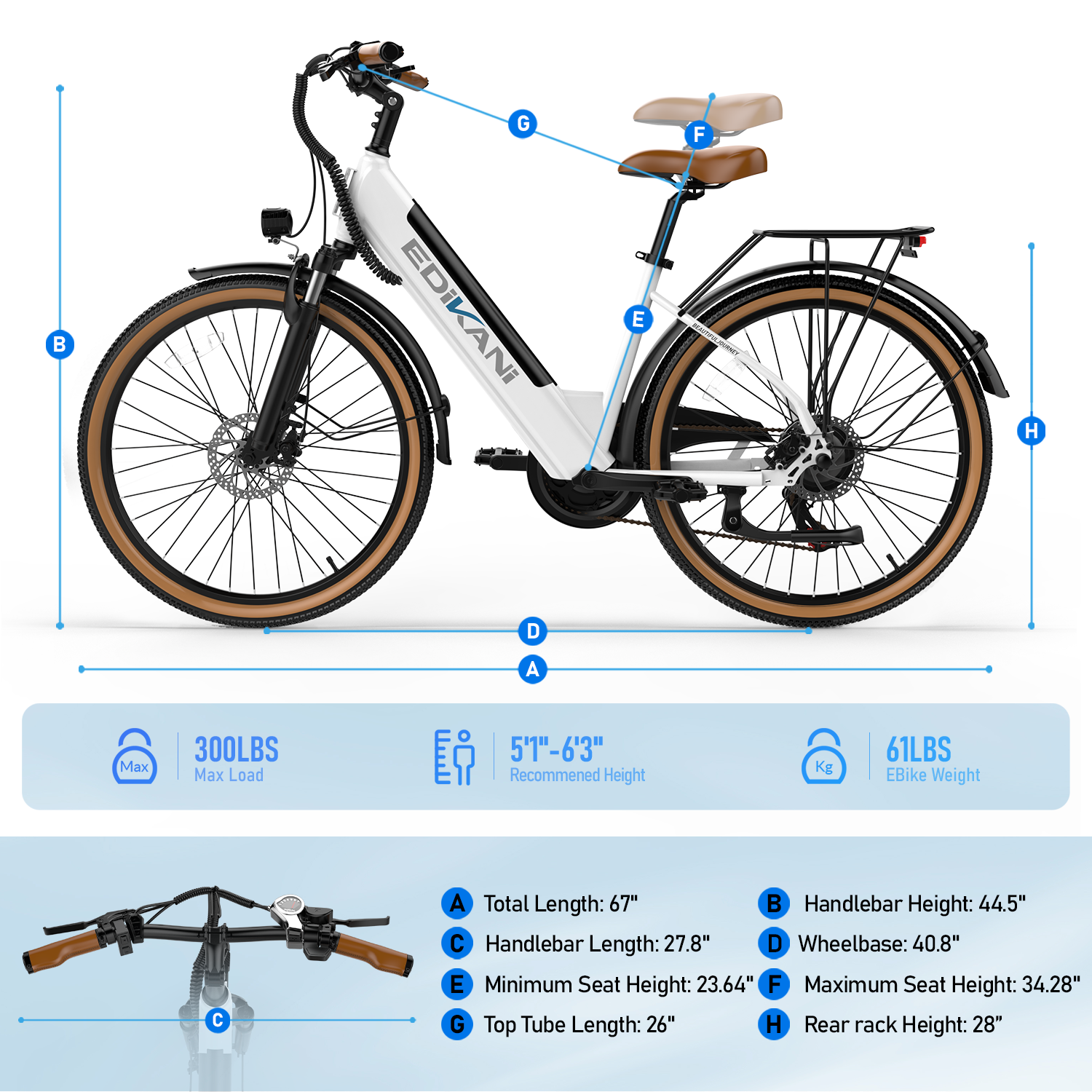 EDIKANI ED-M02 1500W Peak Moter Mountain Electric Bike