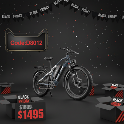 EDIKANI TOP-D80 5000W Peak Dual Motor Fat Tire Electric Bikes