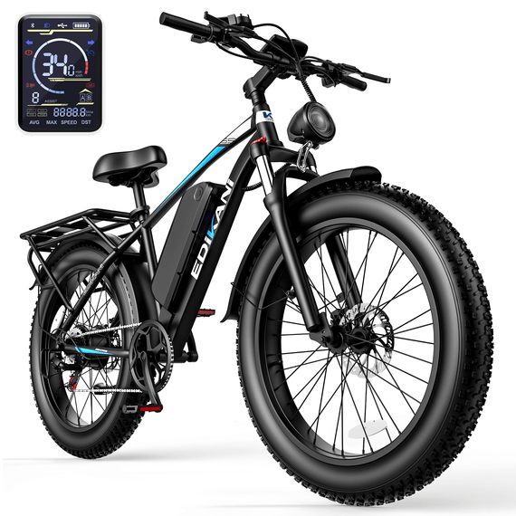 EDIKANI ED-S01 1500W Peak Motor Fat Tire Electric Bike