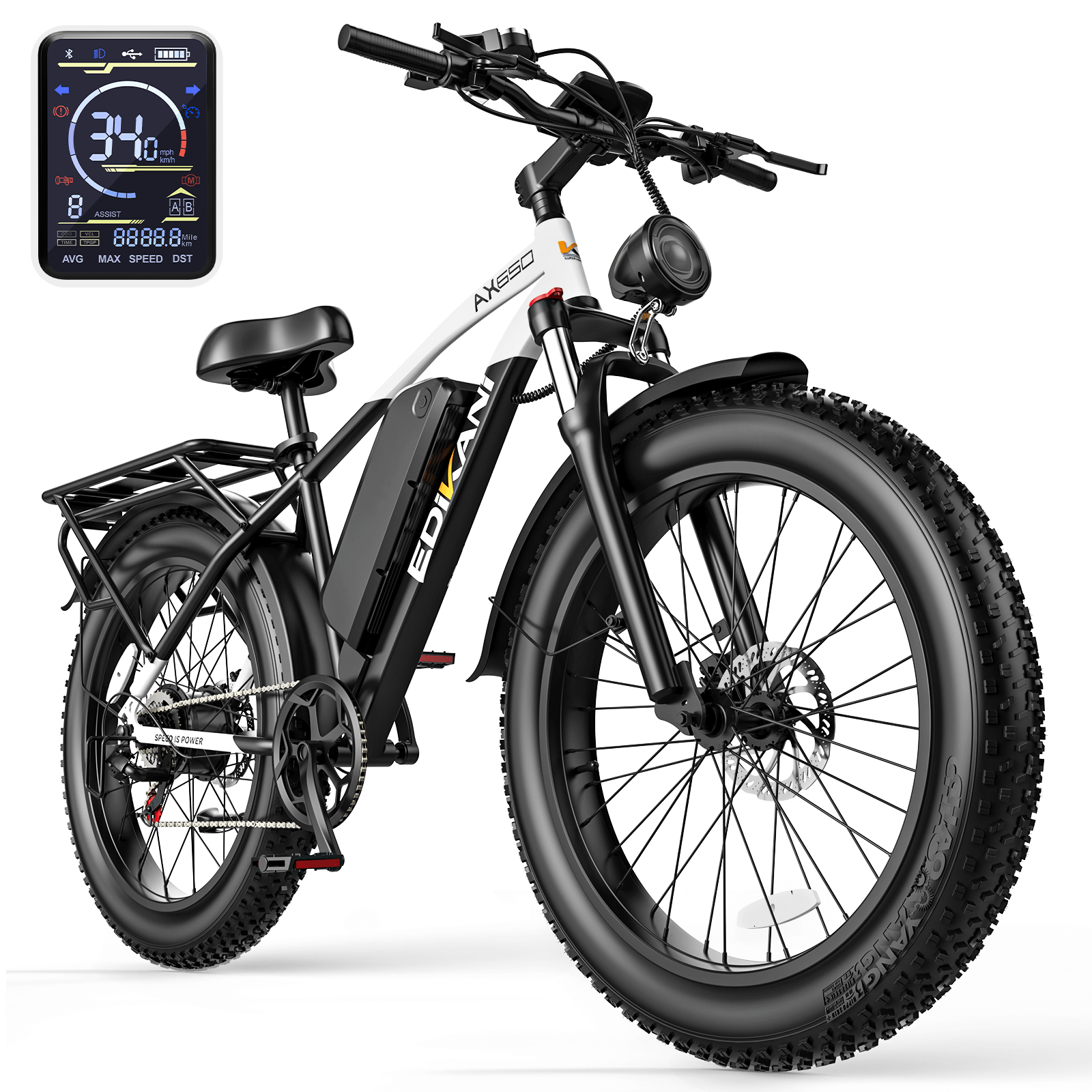 EDIKANI ED-S01 1500W Peak Motor Fat Tire Electric Bike