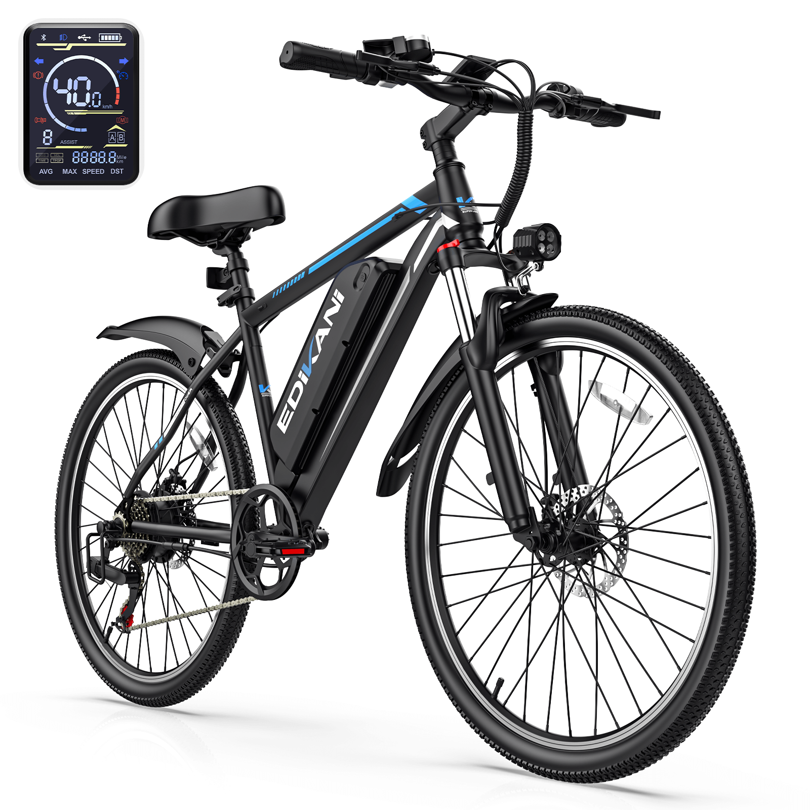 EDIKANI ED-M01 1000W Peak Motor Mountain Electric Bike