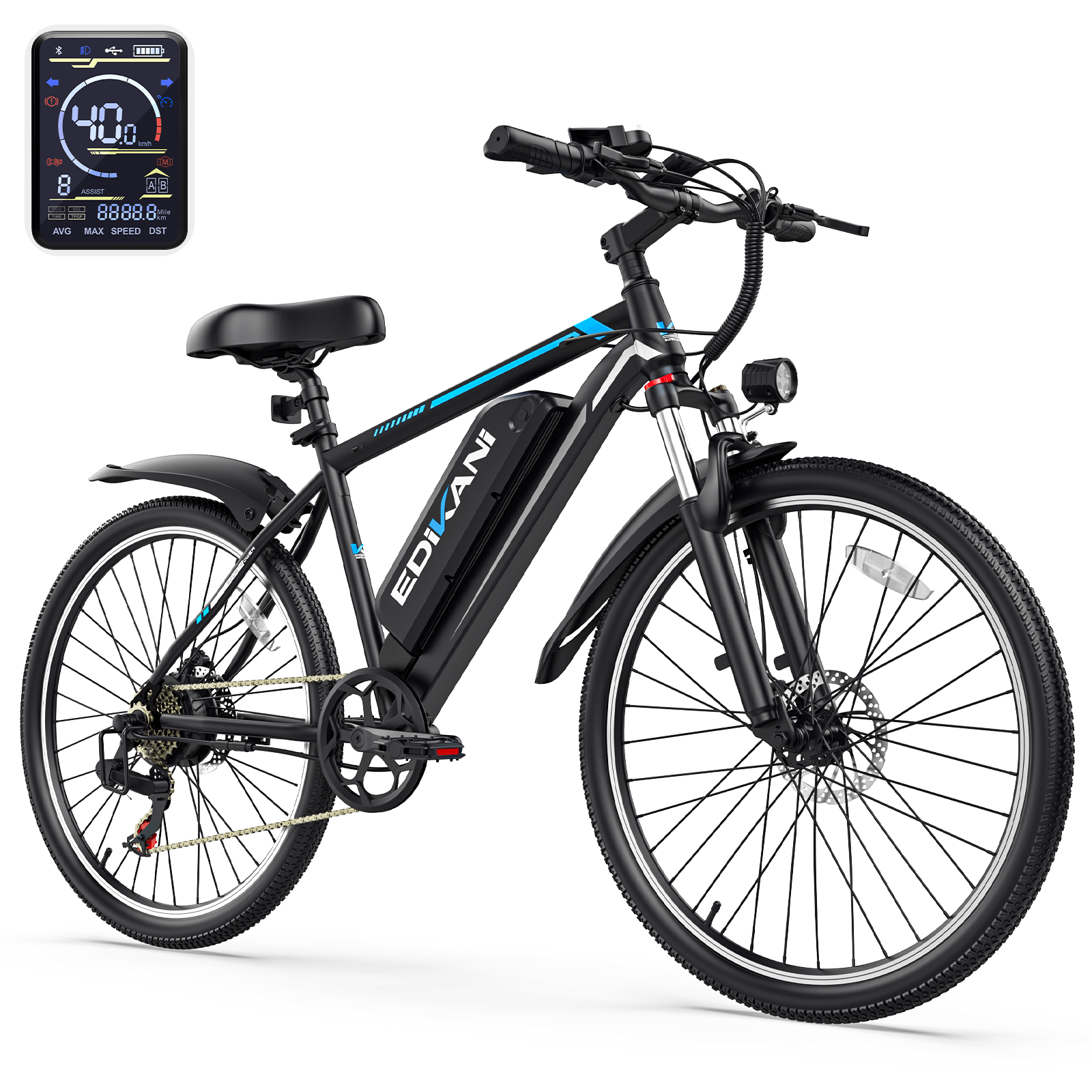 EDIKANI ED-M01 1000W Peak Motor Mountain Electric Bike