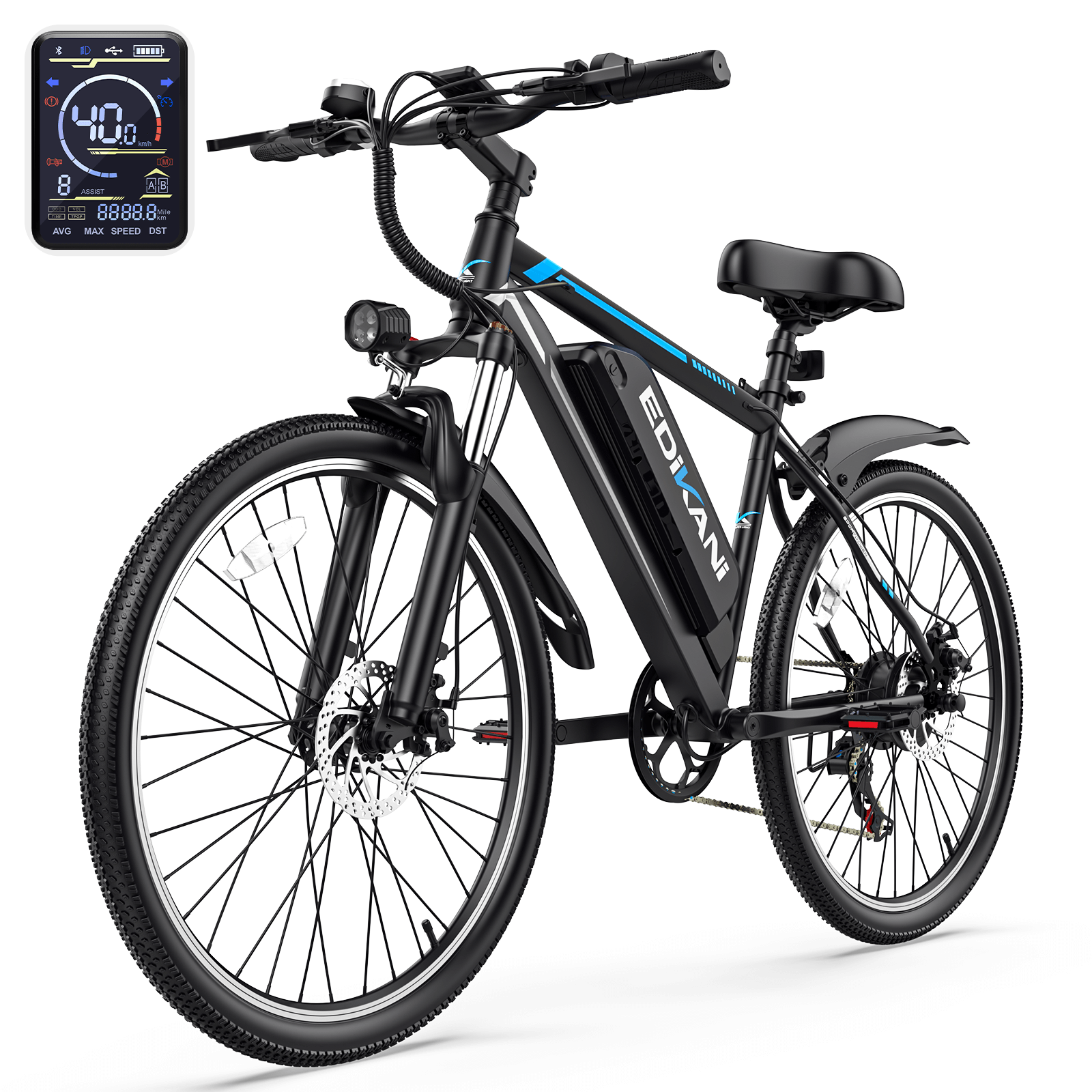 EDIKANI ED-M01 1000W Peak Motor Mountain Electric Bike