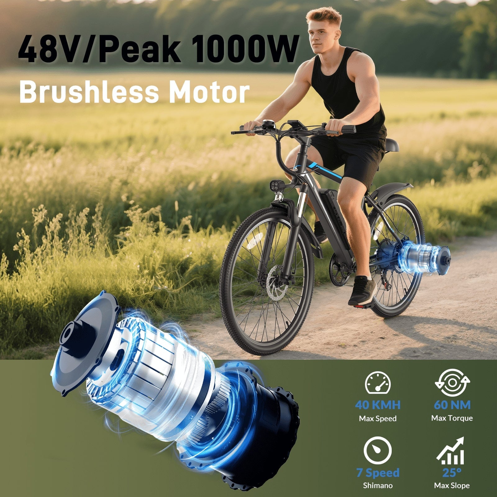 EDIKANI ED-M01 Mountain Electric Bike-12