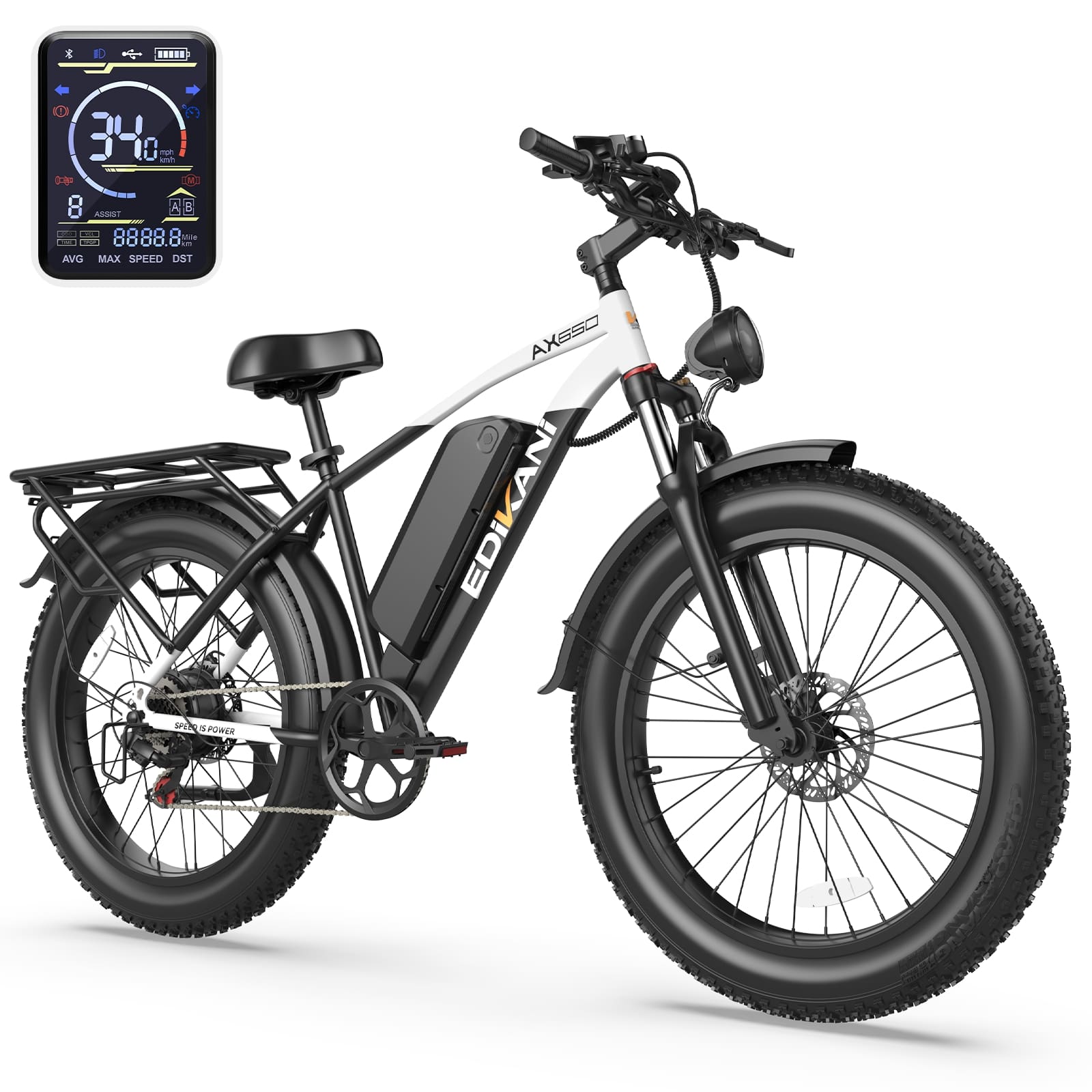 EDIKANI ED-S01 1500W Peak Motor Fat Tire Electric Bike EDIKANI ED-S01 1500W Peak Motor Fat Tire Electric Bike
