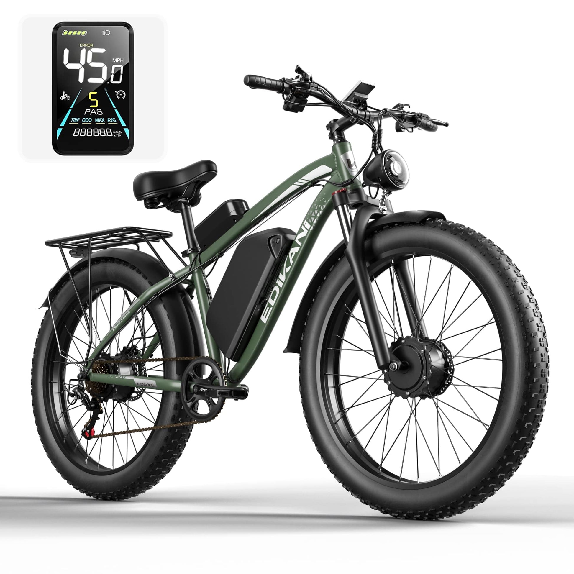EDIKANI ED-SN01 3000W Peak Dual Motor Fat Tire Electric Bike-3