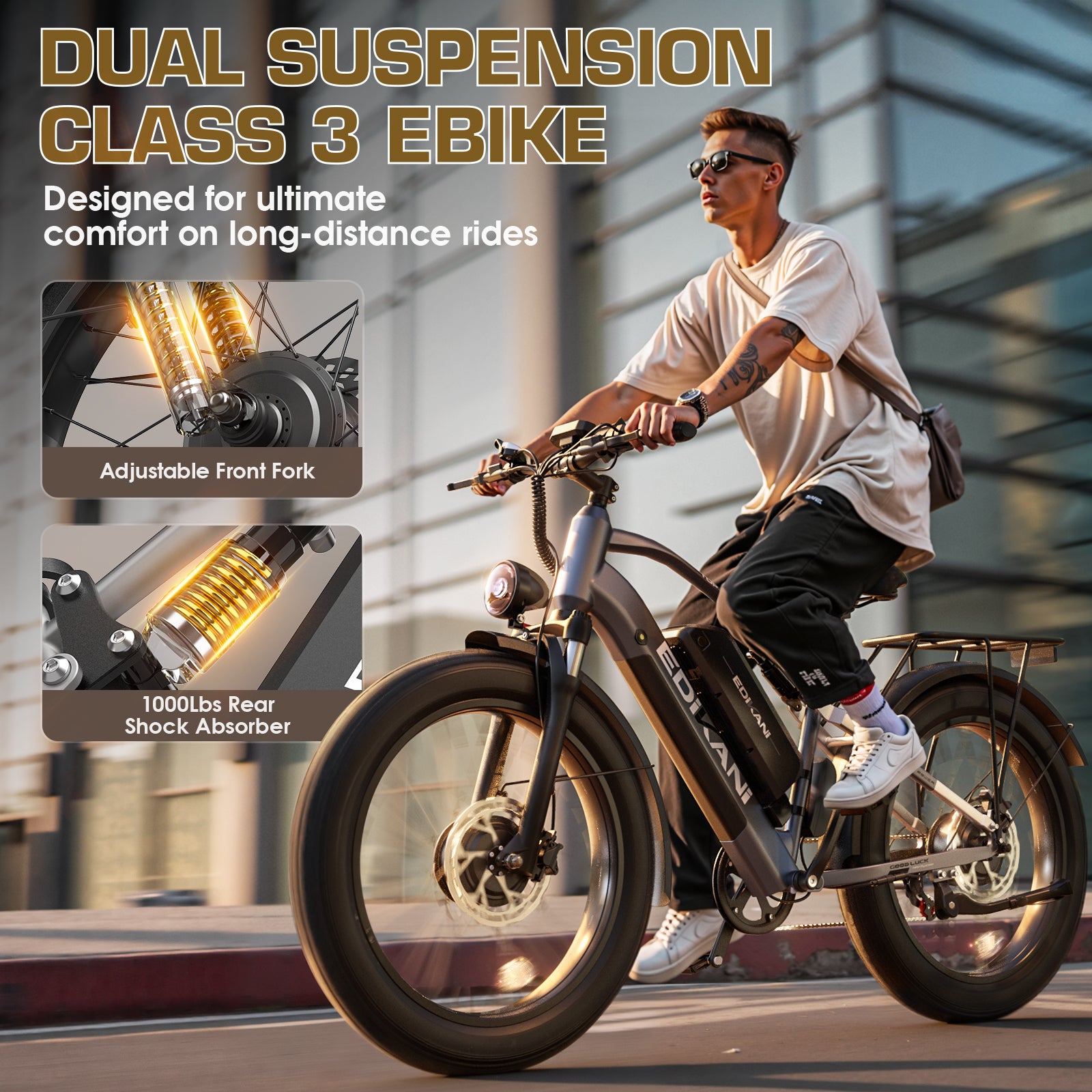 EDIKANI TOP-D80 5000W Peak Dual Motor Fat Tire Electric Bikes