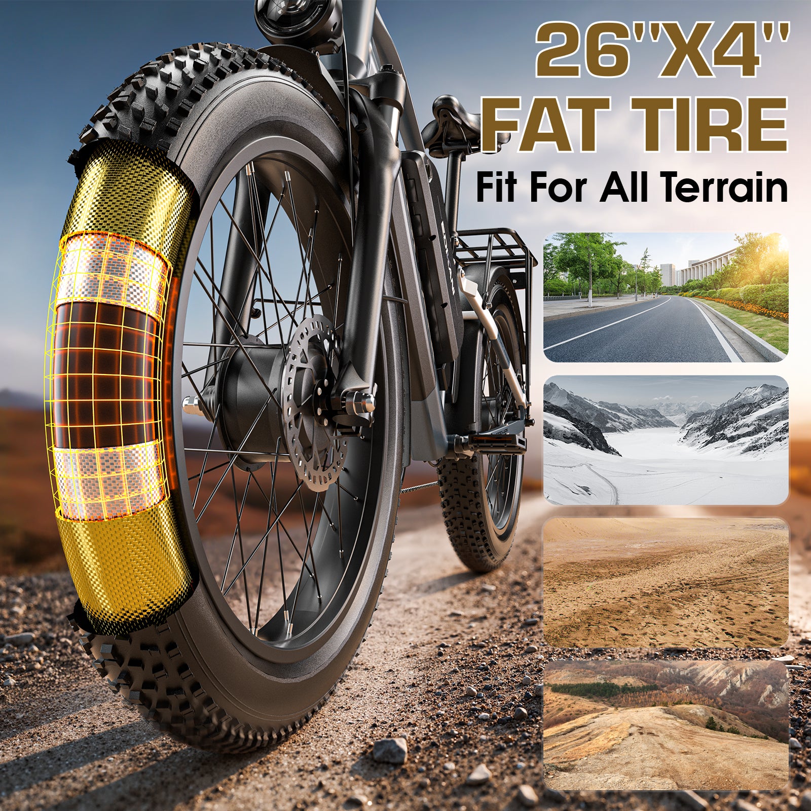 EDIKANI TOP-D80 5000W Peak Dual Motor Fat Tire Electric Bikes