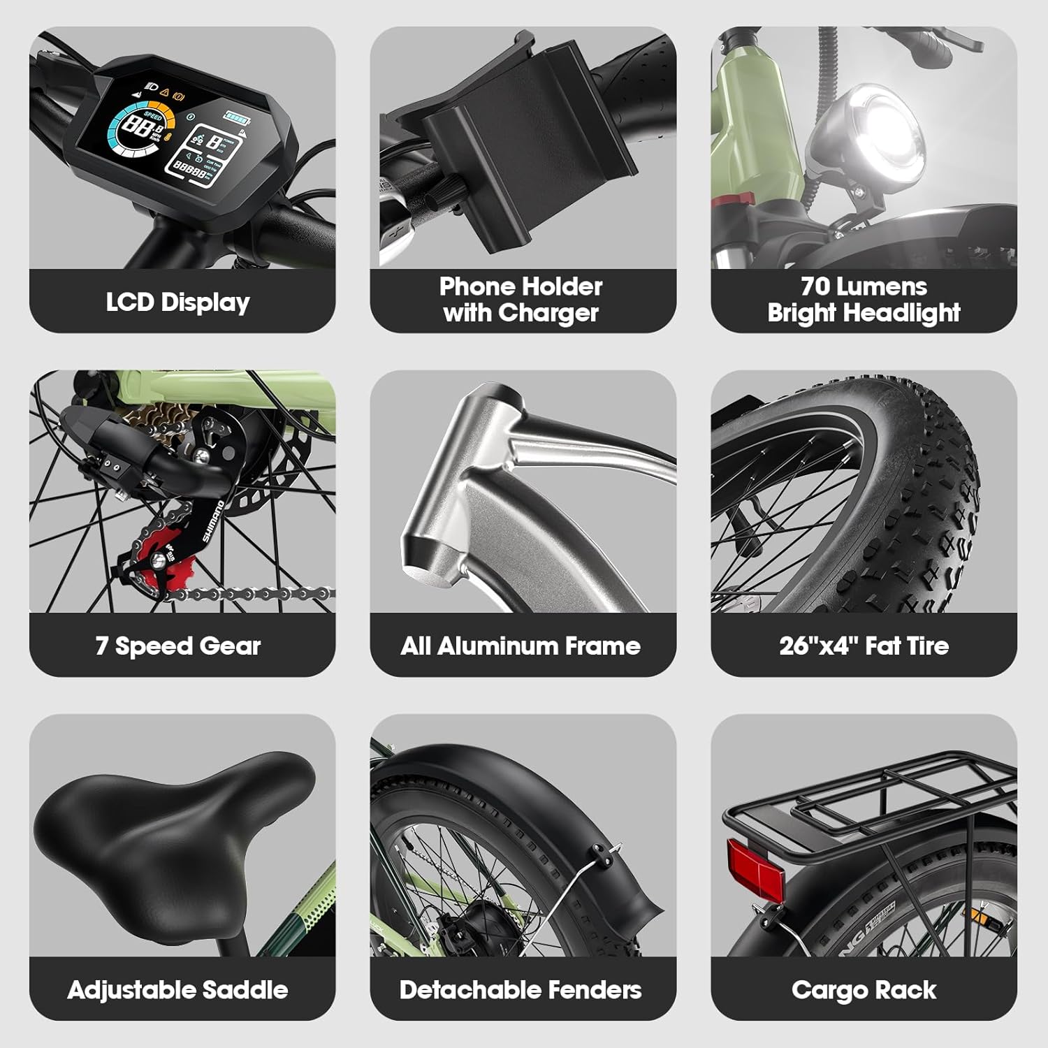 EDIKANI TOP-S80 3000W Peak Motor Fat Tire Electric Bike