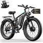 EDIKANI 26" Full Suspension 3000W Peak Dual Motor Fat Tire Electric Bike