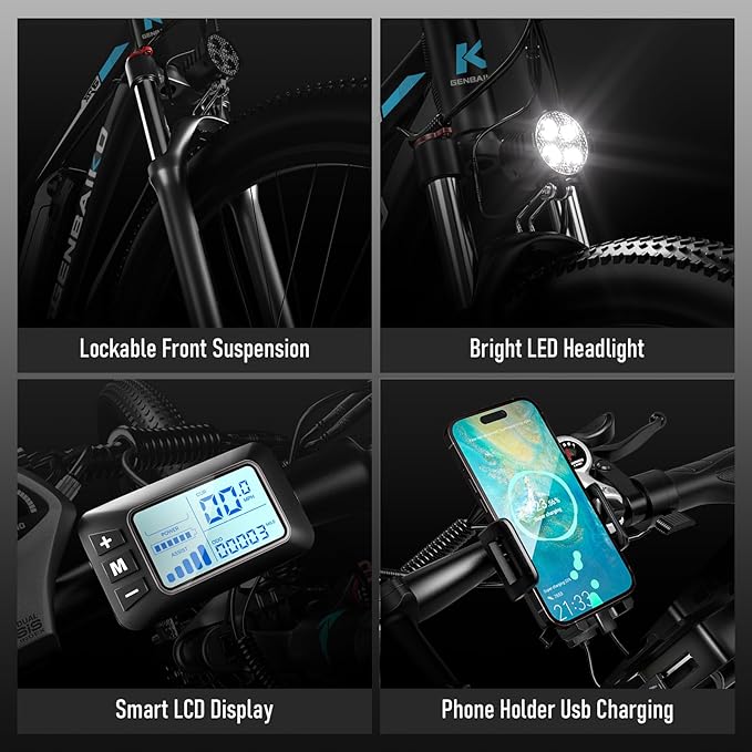 GENBAIKO GE08 1500W Peak Electric Mountain Bike-8