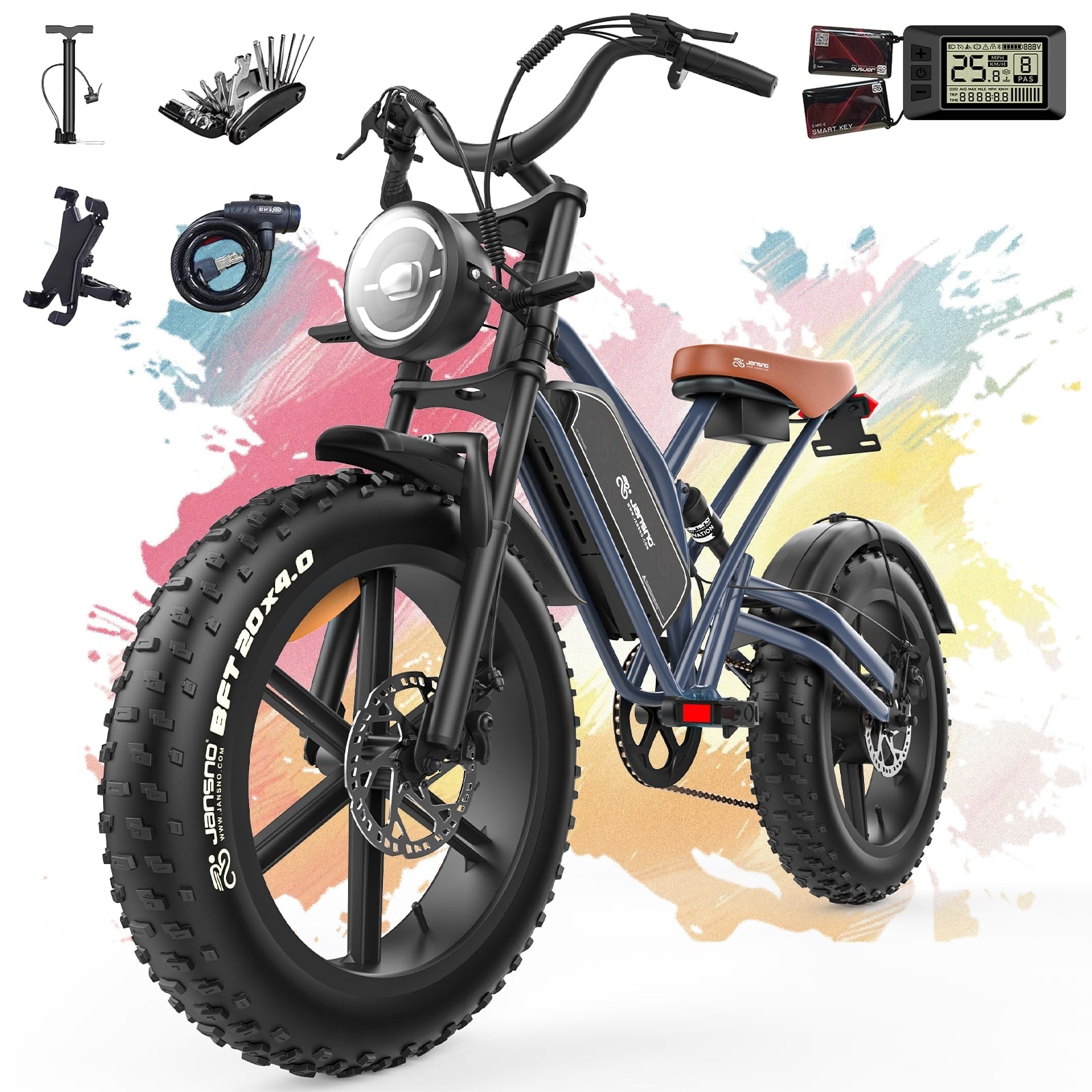 youmo one x500 e-bike s-pedelec JANSNO X50 Fat Tire Electric Bike for Adults,NFC Display