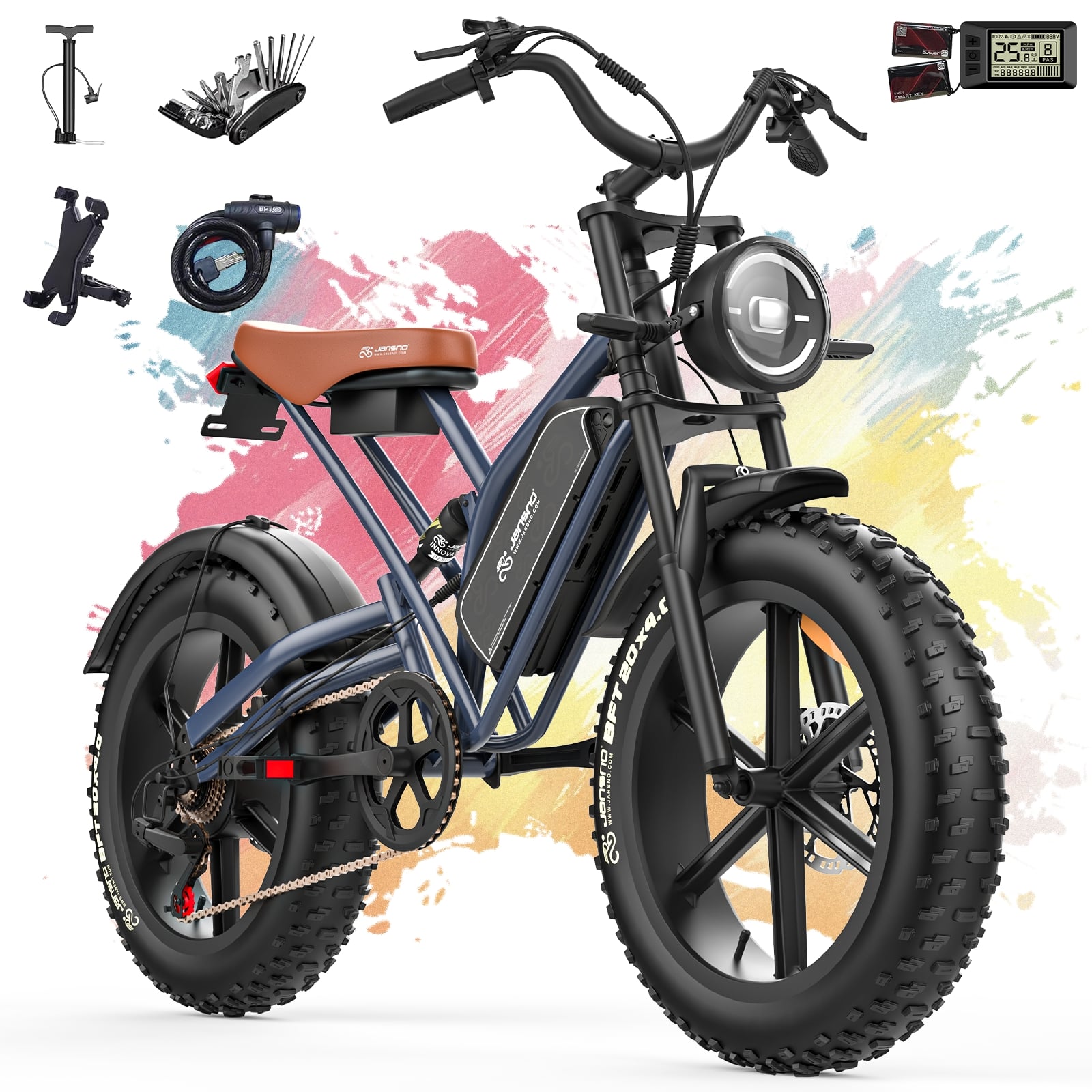 JANSNO X50 Fat Tire Electric Bike-4