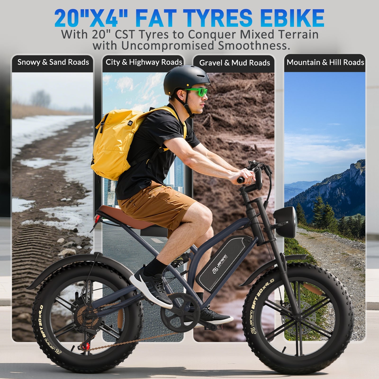 JANSNO X50 Fat Tire Electric Bike-8